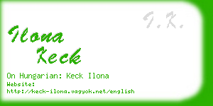 ilona keck business card